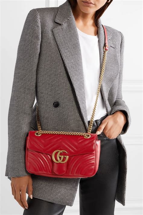 gucci marmont red medium|authentic Gucci Marmont small bag.